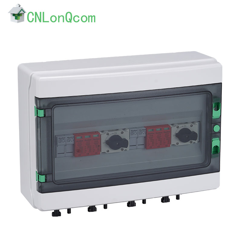 กล่องรวมพลาสติก DC1000V 2 เข้าและ 2 ออก